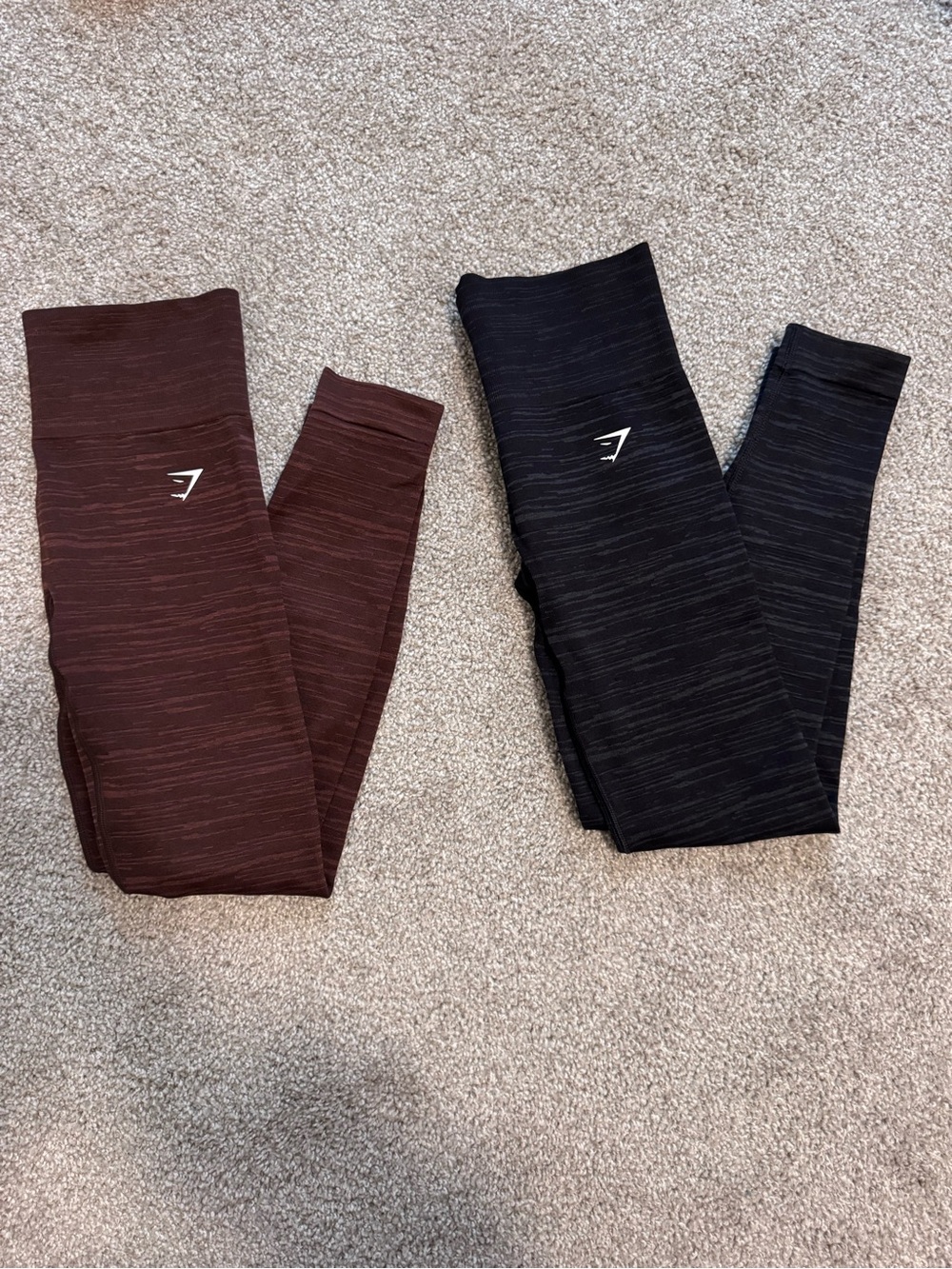 Gymshark Seamless Leggings in Black & Brown